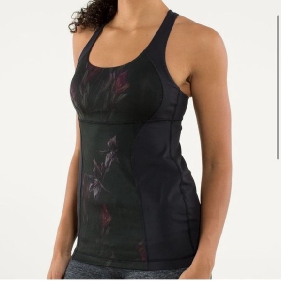 Lululemon Athletica Tops Lululemon Energy Tank Midnight Iris Multi Black small - Picture 1 of 5